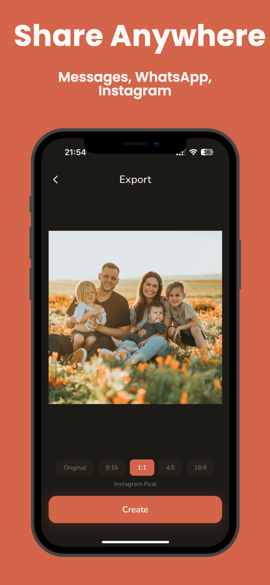 VoiceSnap — Share anywhere screen
